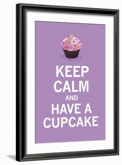 Lavender Cupcake-The Vintage Collection-Framed Art Print