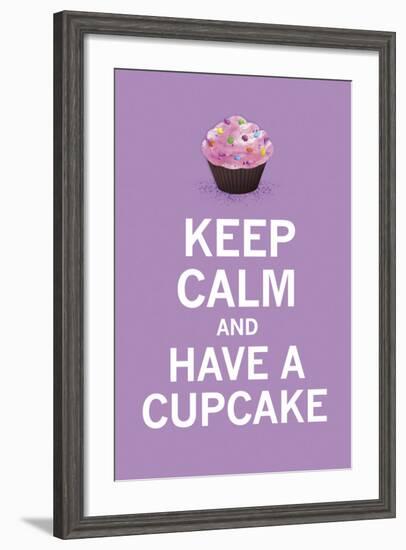 Lavender Cupcake-The Vintage Collection-Framed Art Print