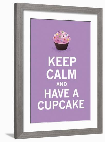 Lavender Cupcake-The Vintage Collection-Framed Art Print