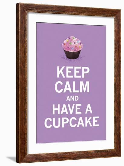 Lavender Cupcake-The Vintage Collection-Framed Art Print