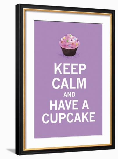 Lavender Cupcake-The Vintage Collection-Framed Art Print