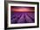 Lavender Field Sunset Provence-null-Framed Art Print