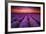 Lavender Field Sunset Provence-null-Framed Art Print