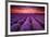 Lavender Field Sunset Provence-null-Framed Art Print