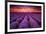 Lavender Field Sunset Provence-null-Framed Art Print