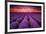 Lavender Field Sunset Provence-null-Framed Art Print