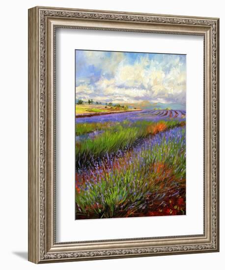 Lavender Field-David Stribbling-Framed Art Print