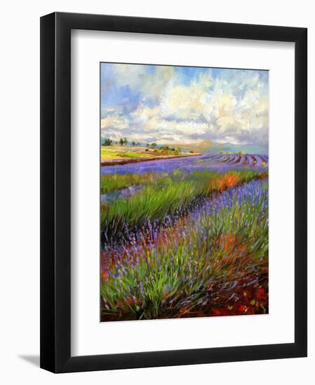 Lavender Field-David Stribbling-Framed Art Print