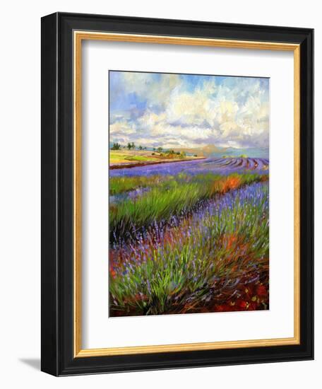 Lavender Field-David Stribbling-Framed Art Print