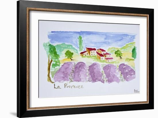 Lavender fields, Abbaye de Senanque, Provence, France-Richard Lawrence-Framed Photographic Print