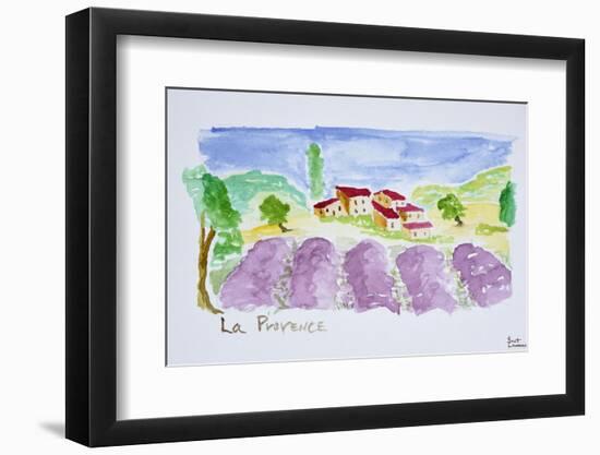 Lavender fields, Abbaye de Senanque, Provence, France-Richard Lawrence-Framed Photographic Print