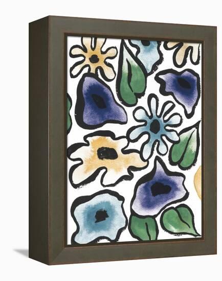 Lavender Flower Burst II-Elizabeth Medley-Framed Stretched Canvas