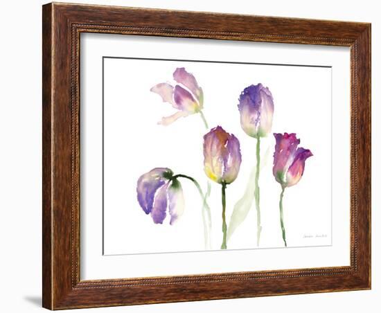 Lavender Hues Tulips II-Lanie Loreth-Framed Art Print