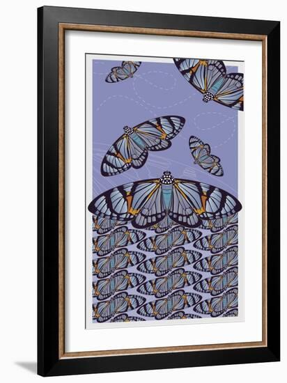 Lavender Iris Invasion-Belen Mena-Framed Giclee Print