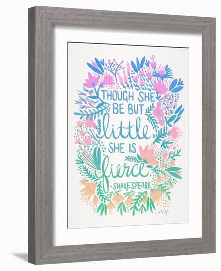 Lavender Mint Little Fierce-Cat Coquillette-Framed Art Print