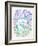 Lavender Mint Little Fierce-Cat Coquillette-Framed Art Print