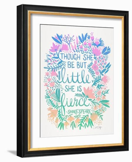 Lavender Mint Little Fierce-Cat Coquillette-Framed Art Print