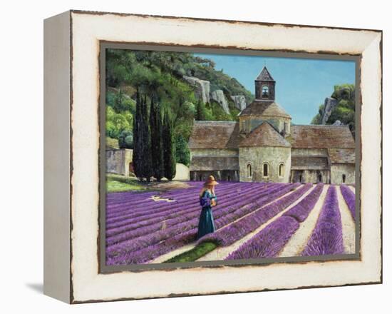 Lavender Picker, Abbaye Senanque, Provence-Trevor Neal-Framed Premier Image Canvas