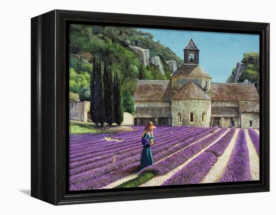 Lavender Picker, Abbaye Senanque, Provence-Trevor Neal-Framed Premier Image Canvas