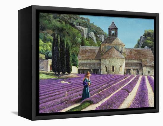 Lavender Picker, Abbaye Senanque, Provence-Trevor Neal-Framed Premier Image Canvas