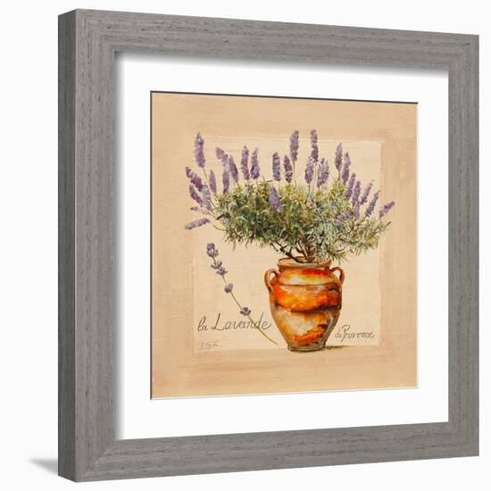 Lavender pot-Lizie-Framed Art Print