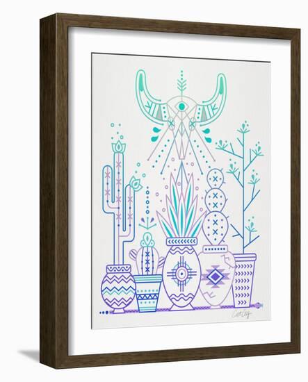 Lavender Santa Fe Garden-Cat Coquillette-Framed Art Print