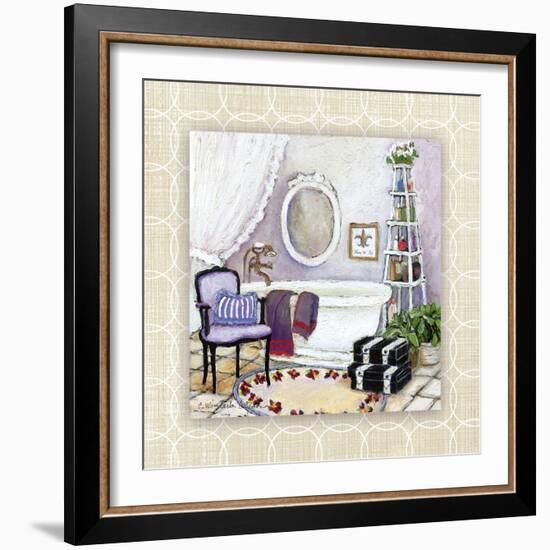 Lavender Scented Bath I-Charlene Olson-Framed Art Print