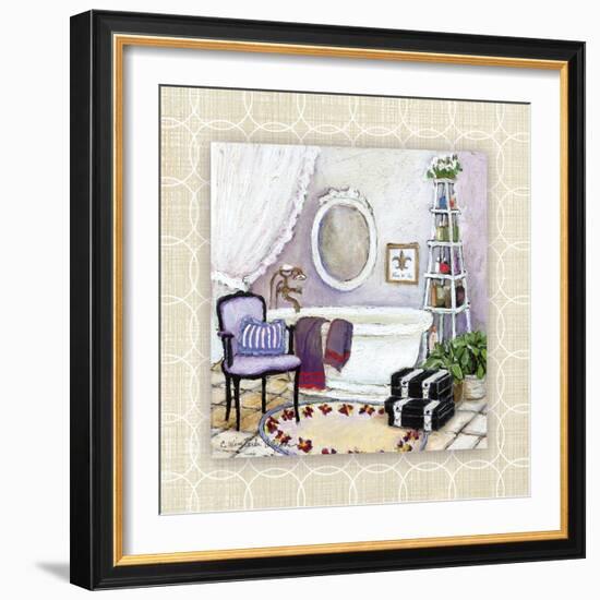 Lavender Scented Bath I-Charlene Olson-Framed Art Print