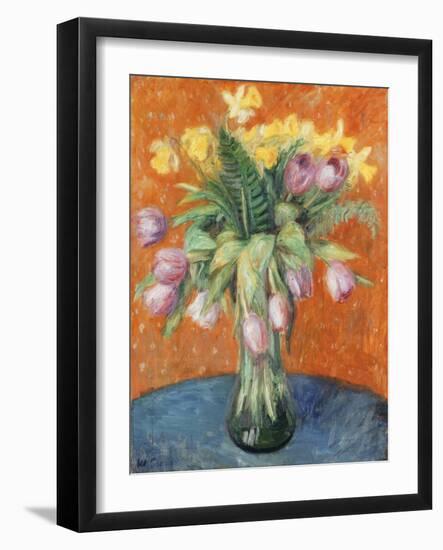 Lavender Tulips and Jonquils-William James Glackens-Framed Giclee Print