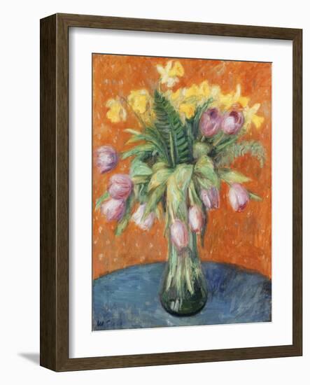 Lavender Tulips and Jonquils-William James Glackens-Framed Premium Giclee Print