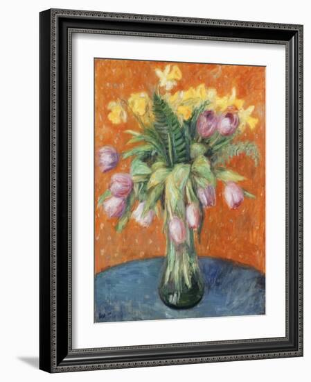 Lavender Tulips and Jonquils-William James Glackens-Framed Premium Giclee Print