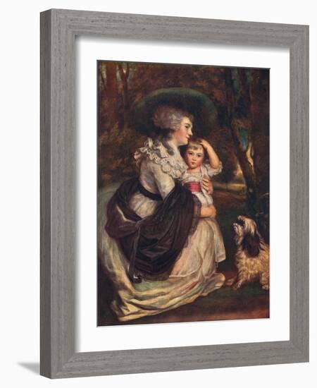 Lavinia, Countess Spencer (1762-183), and John Charles Spencer, Viscount Althorp (1782?184), 1906-Joshua Reynolds-Framed Giclee Print