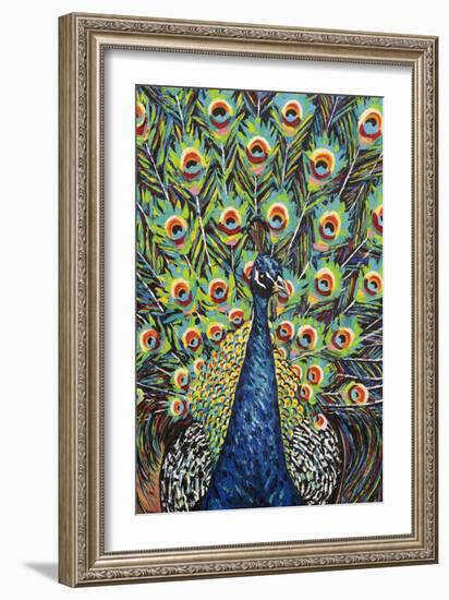 Lavish Peacock II-Carolee Vitaletti-Framed Art Print