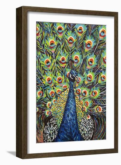Lavish Peacock II-Carolee Vitaletti-Framed Art Print