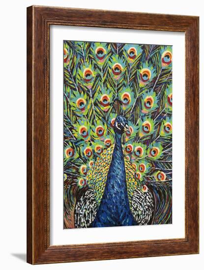 Lavish Peacock II-Carolee Vitaletti-Framed Art Print