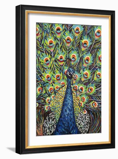 Lavish Peacock II-Carolee Vitaletti-Framed Art Print