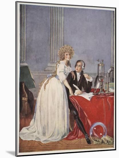 Lavoisier and His Wife, Copy by Boris Mestchersky-Jacques-Louis David-Mounted Giclee Print