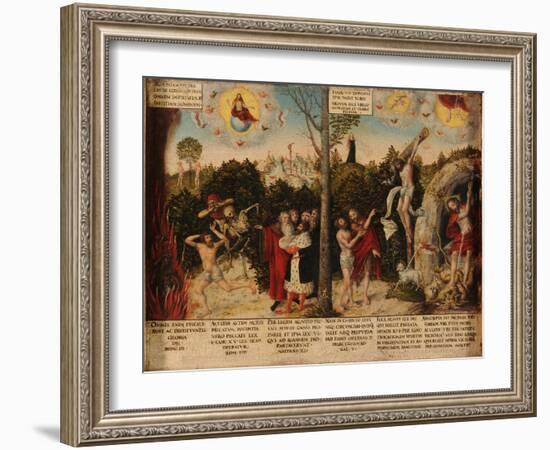 Law and Grace-Lucas Cranach the Younger-Framed Giclee Print