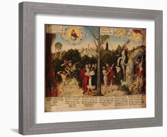 Law and Grace-Lucas Cranach the Younger-Framed Giclee Print