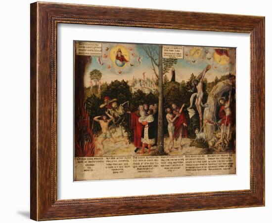 Law and Grace-Lucas Cranach the Younger-Framed Giclee Print