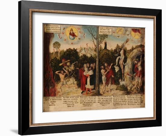 Law and Grace-Lucas Cranach the Younger-Framed Giclee Print
