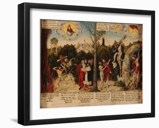 Law and Grace-Lucas Cranach the Younger-Framed Giclee Print