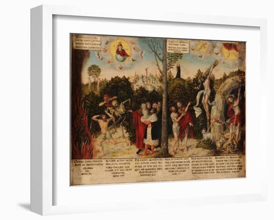 Law and Grace-Lucas Cranach the Younger-Framed Giclee Print