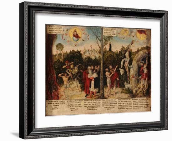 Law and Grace-Lucas Cranach the Younger-Framed Giclee Print