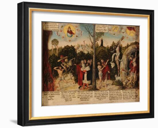 Law and Grace-Lucas Cranach the Younger-Framed Giclee Print