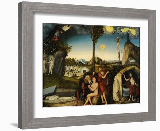 Law and Grace-Lucas Cranach the Elder-Framed Giclee Print