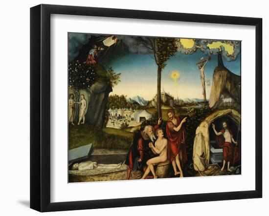 Law and Grace-Lucas Cranach the Elder-Framed Giclee Print