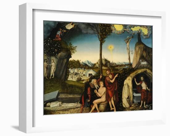 Law and Grace-Lucas Cranach the Elder-Framed Giclee Print