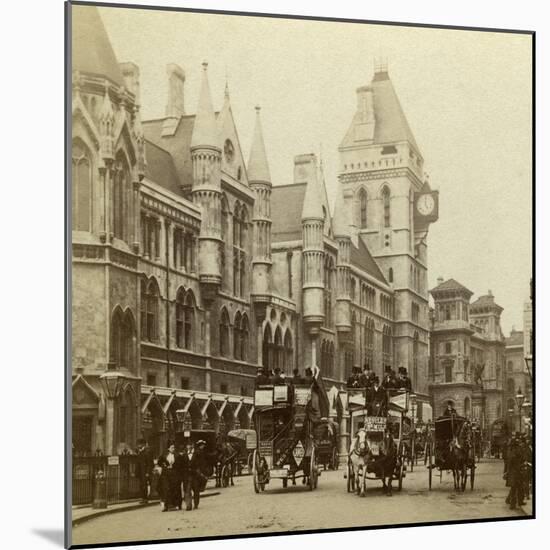 Law Courts, Strand, London, Late 19th Century-null-Mounted Photographic Print