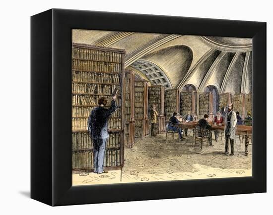 Law Library Within the Old Library of Congress, 1870s-null-Framed Premier Image Canvas
